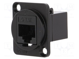 Coupler; FT; Cat: 5e; Layout: 8p8c; RJ45 socket,both sides; 19x24mm