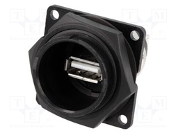 Socket; adapter; USB A socket-front,USB B socket-back; USB 2.0