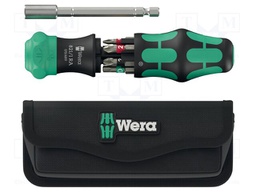 Kit: screwdriver; with ratchet; Phillips,Pozidriv®,slot,Torx®