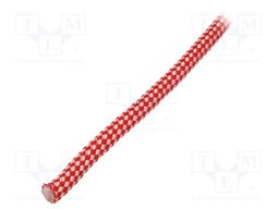 Rope; polypropylene; Ørope: 10mm; L: 25m; with a core; white-red