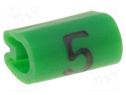 Markers for cables and wires; Label symbol: 5; 1.5÷2mm; PVC