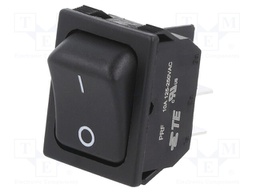 ROCKER; DPST; Pos: 2; ON-OFF; 10A/250VAC; black; none; Body: black