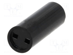 Spacer sleeve; LED; Øout: 5mm; ØLED: 3mm; L: 16mm; black