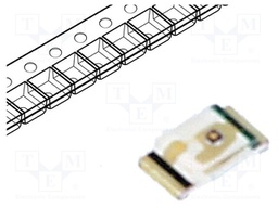 LED; SMD; 0603; red; 7.1÷45mcd; 1.6x0.8x0.35mm; 130°; 1.7÷2.3V; 5mA