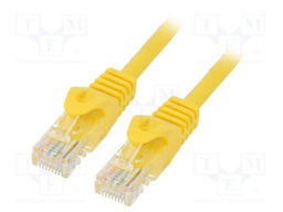 Patch cord; U/UTP; 6; stranded; CCA; PVC; yellow; Len: 3m; 26AWG
