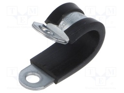 Fixing clamp; ØBundle : 16mm; W: 15mm; steel; Cover material: EPDM