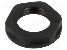 Nut; PG9; polyamide; black; Thread: PG
