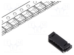 Socket; wire-board; male; PH; 2mm; PIN: 6; SMT; 100V; 2A; -25÷85°C