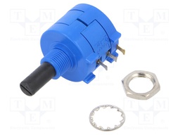 Potentiometer: shaft; 500Ω; 2W; ±5%; 6.35mm; linear; wirewound; IP40