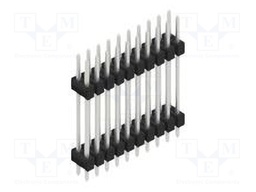 Connector: pin strips; pin header; male; PIN: 20; 2.54mm; THT; 2x10
