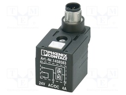 Adapter; M12 male,valve connector format A; PIN: 4; straight