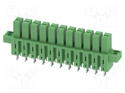 PCB headers, nominal cross section: 6 mm?, color: green, nom