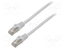 Patch cord; F/UTP; 5e; stranded; CCA; PVC; grey; 10m; 26AWG; Cores: 8