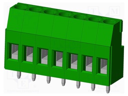 Connector: PCB terminal block; terminal; angled; Plating: tinned