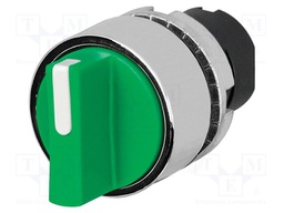 Switch: rotary; 22mm; Stabl.pos: 2; green; none; IP65; prominent