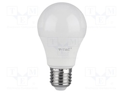 LED lamp; white cold; E27; 220÷240VAC; 1055lm; P: 10.5W; 200°; 6500K