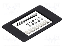 Frontal bezel; Colour: black; Enclos.mat: plastic