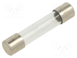 Fuse: fuse; 3.15A; 250VAC; glass; 6.35x31.8mm; brass; bulk