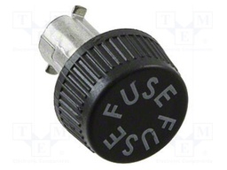 Fuse holder with cover; cylindrical fuses; 6.3x32mm; on panel