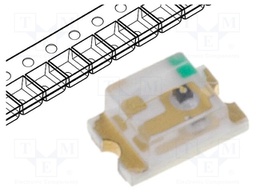 LED; SMD; 0805; red; 7÷13mcd; 2x1.25x0.8mm; 120°; 1.8÷2.5V; 20mA