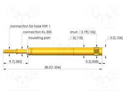 Test probe socket; gold-plated; Flange height: 0.2mm