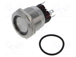 Switch: vandal resistant; Pos: 2; SPDT; 5A/250VAC; IP65; ON-ON; MP22