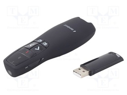 Presenter; black; USB A plug; 2.4GHz; 10m
