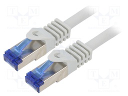 Patch cord; S/FTP; 6a; stranded; Cu; LSZH; grey; 2m; 26AWG; -20÷75°C
