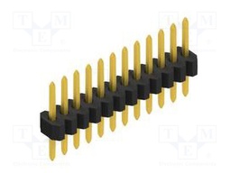 Connector: pin strips; pin header; male; PIN: 12; 1.27mm; THT; 1x12