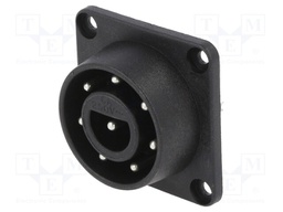 Connector: circular; socket; male; PIN: 8; 4.8mm connectors; 6A