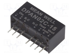 Converter: DC/DC; 2W; Uin: 36÷75V; Uout: 15VDC; Uout2: -15VDC; SIP8