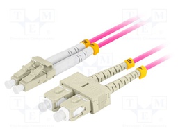 Fiber patch cord; OM4; LC/UPC,SC/UPC; 5m; Optical fiber: 50/125um