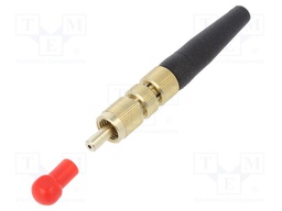 Connector: fiber optic; plug; FSMA; for cable; crimped