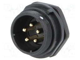 Socket; male; SP21; PIN: 5; IP68; soldering; 500V; 4mm2; 30A; -25÷85°C