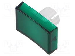 Actuator lens; 16mm; 51; green; plastic; 15.3x21.5mm