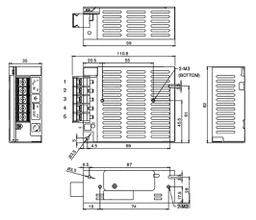 Power supply: switched-mode; modular; 60W; 30VDC; 1.2A; OUT: 1; 340g