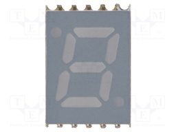 Display: LED; 7-segment; 7mm; 0.28"; No.char: 1; red; 3.4÷7.5mcd