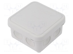 Enclosure: junction box; X: 90mm; Y: 90mm; Z: 49mm; polypropylene