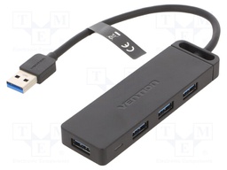Hub USB; USB 3.0; PnP; black; Number of ports: 4; 5Gbps