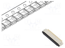 Connector: FFC (FPC); horizontal; PIN: 40; ZIF; SMT; 50V; 0.4A; H: 2mm