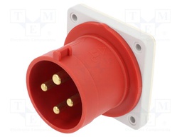 Connector: AC supply 3-phase; socket; male; 32A; 400VAC; IEC 60309