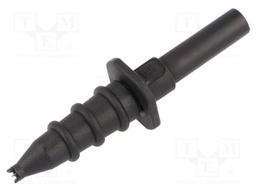 Test probe; 5A; black; Socket size: 4mm; Plating: nickel plated