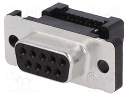 D-Sub; PIN: 9; plug; female; IDC; for ribbon cable