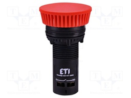 Switch: push-button; 22mm; NO; red; IP65; mushroom; E; Pos: 2; Ø22.5mm