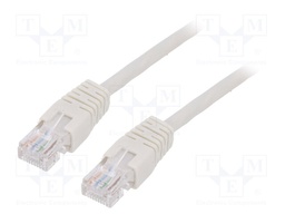Patch cord; U/UTP; 5e; stranded; CCA; PVC; grey; Len: 0.5m; 26AWG