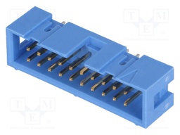 Socket; IDC; male; PIN: 20; straight; THT; gold-plated; 2.54mm