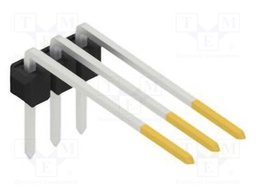 Connector: pin strips; pin header; male; PIN: 3; 2.54mm; THT; 1x3