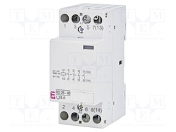 Contactor: 4-pole installation; 25A; 24VAC,24VDC; NO x4; RD