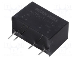 Converter: DC/DC; 1W; Uin: 4.5÷5.5V; 12VDC; Iout: 84mA; SIP7; 4.2g