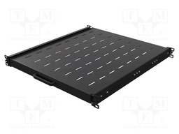 Shelf; 1U; Dimensions: 486x44.45x526mm; steel; black; screw; 35kg
